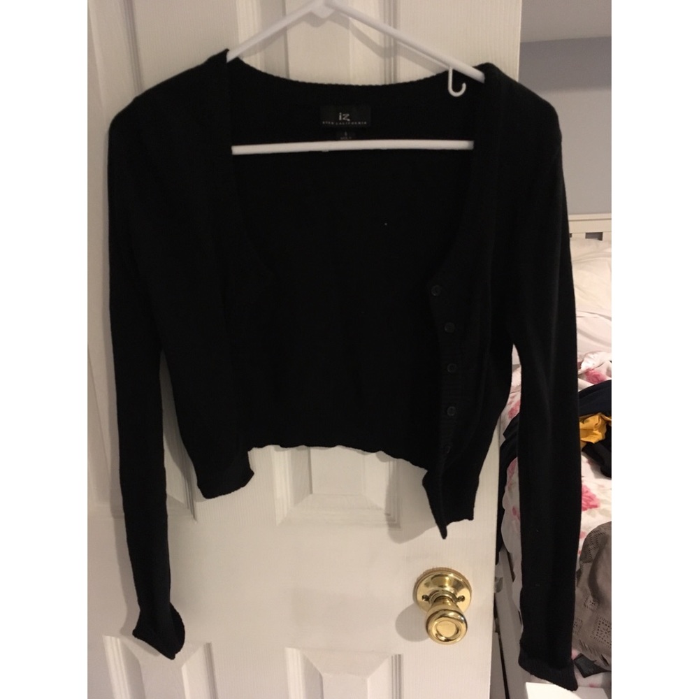 Black cropped cardigan
